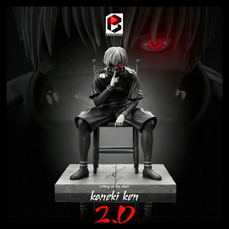 Tokyo Ghoul Mask - Figurka Ken Kaneki siedzący, 20 cm,
