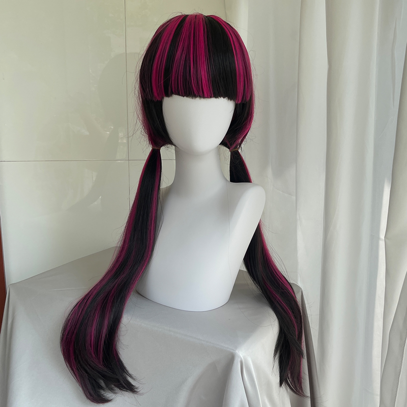 Anime Cosplay Long Black Hair - Wysokiej jakości peruka do cosplayu Draculaura,