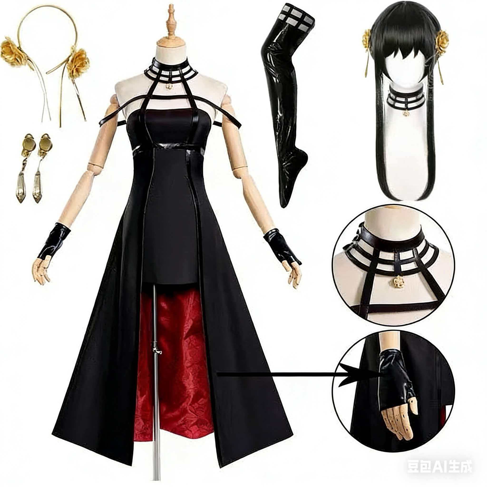 Kostium Cosplay Yor Forger, Op – Anime Cosplay Yor recenzja i cena