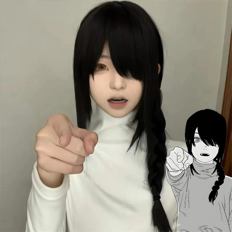 Peruka Cosplay Anime Chainsaw  – Anime Cosplay Long Black Hair recenzja i cena