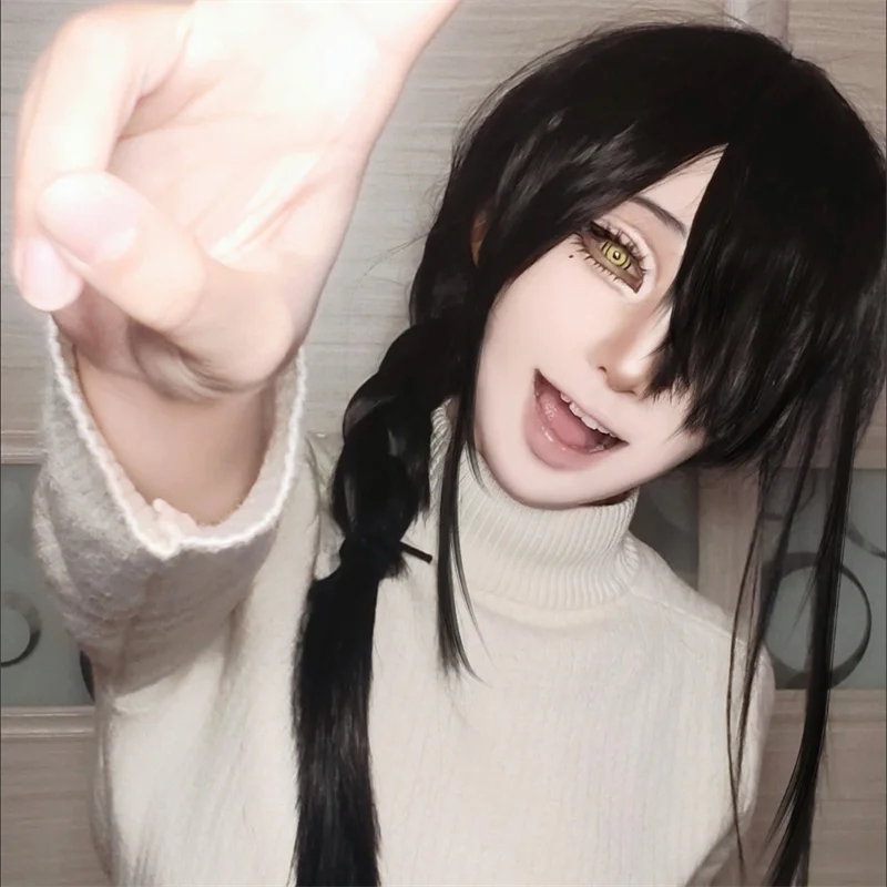 Peruka Cosplay Anime Chainsaw  – Anime Cosplay Long Black Hair recenzja i cena