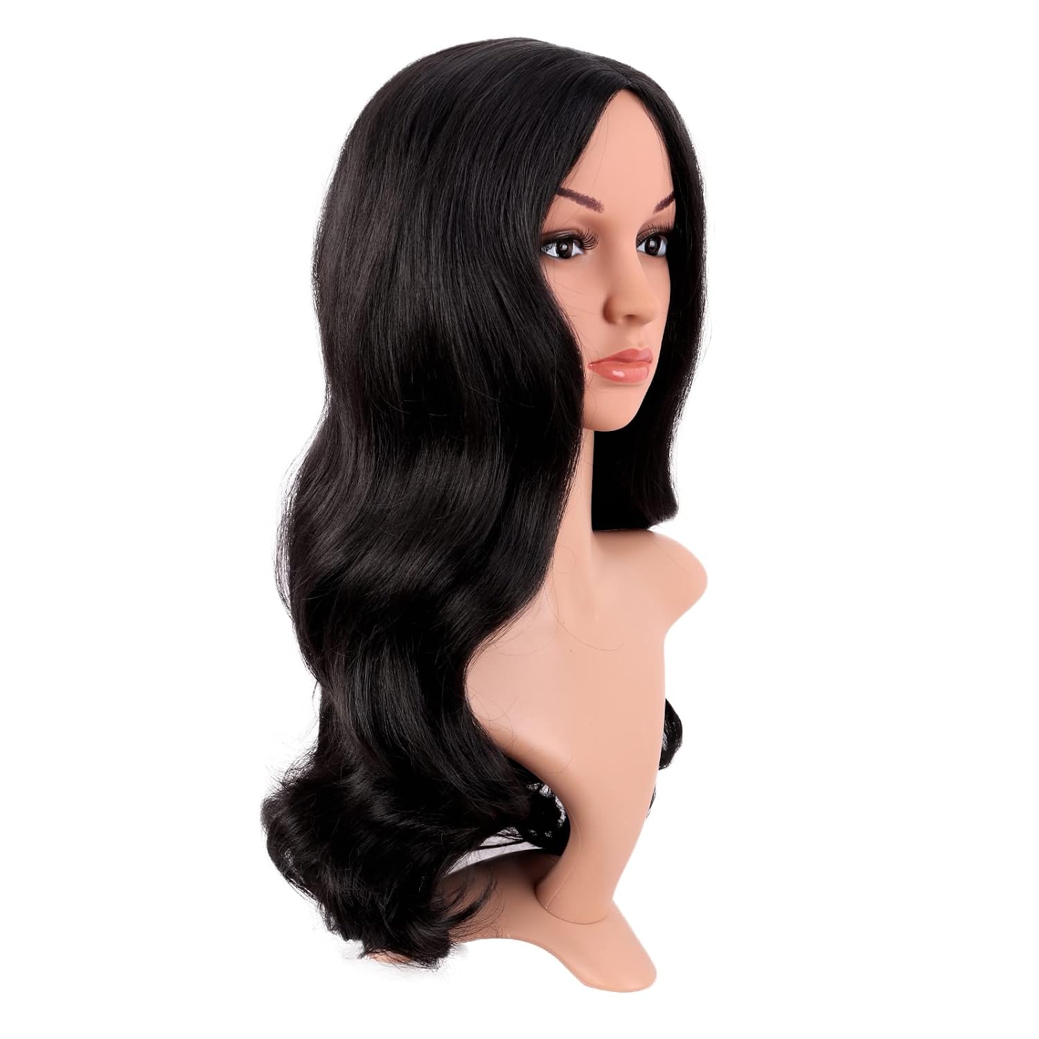Długa Kręcona Peruka z Przedzi – Anime Cosplay Long Black Hair recenzja i cena
