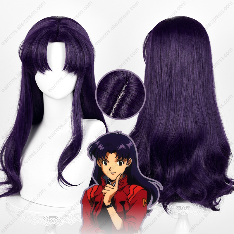 EVA Misato Katsuragi peruka do – Anime Cosplay Long Black Hair recenzja i cena