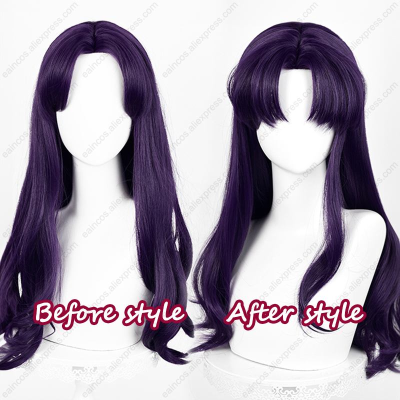 EVA Misato Katsuragi peruka do – Anime Cosplay Long Black Hair recenzja i cena