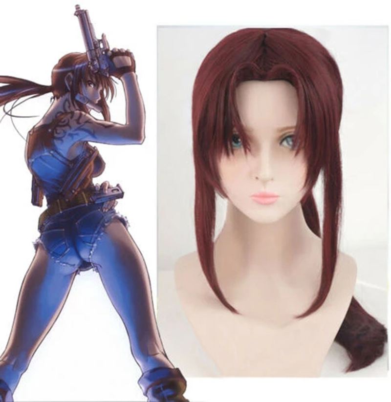 Nowa czarna laguna Rebecca Rev – Anime Cosplay Long Black Hair recenzja i cena