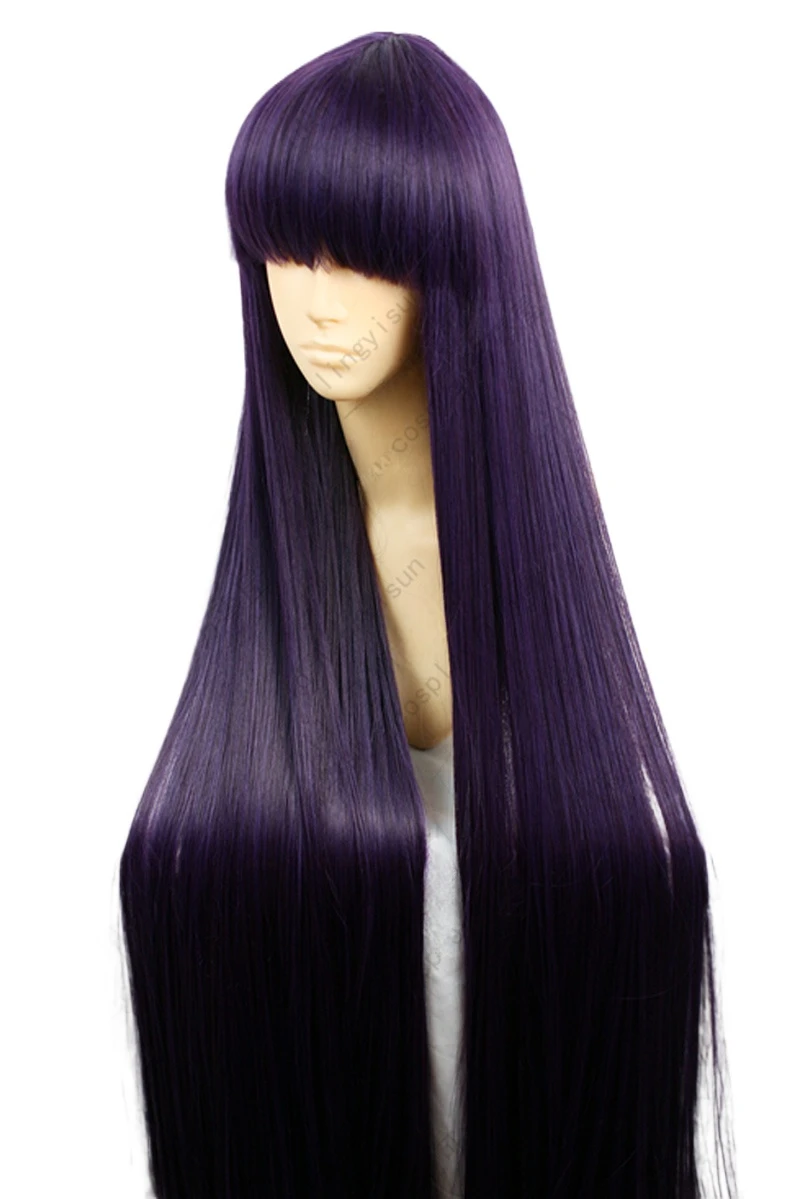 Sailor Mars Rei Hino 100CM dłu – Anime Cosplay Long Black Hair recenzja i cena