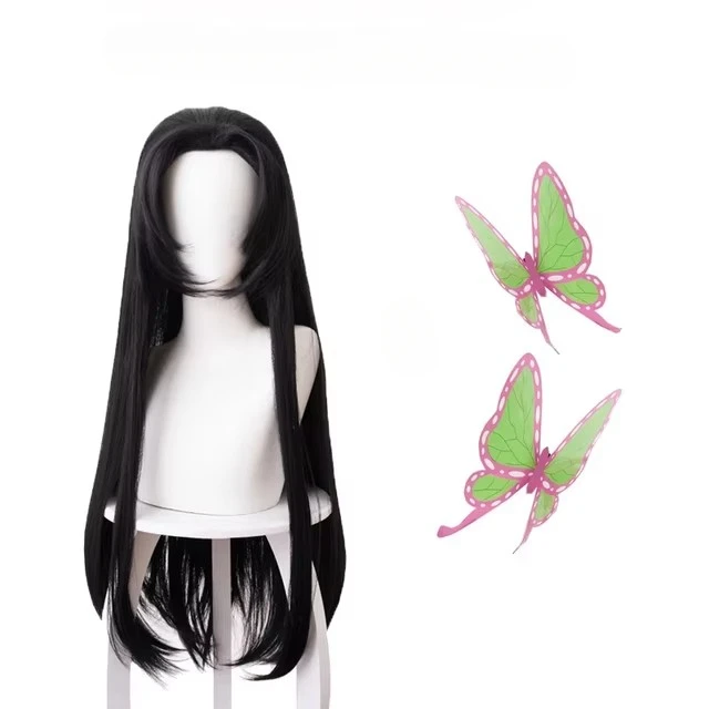 Peruka Anime Kochou Kanae Kime – Anime Cosplay Long Black Hair recenzja i cena