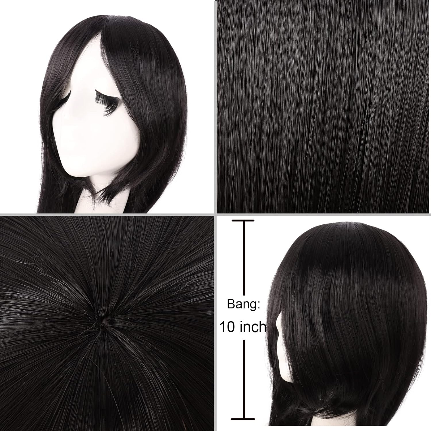 40 cali 100 cm długa prosta pe – Anime Cosplay Long Black Hair recenzja i cena