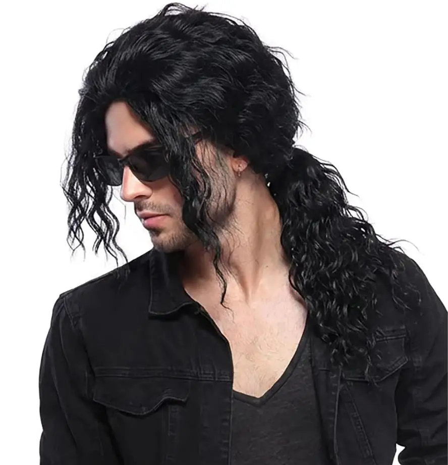 Anime Michael Jackson Cosplay  – Anime Cosplay Long Black Hair recenzja i cena